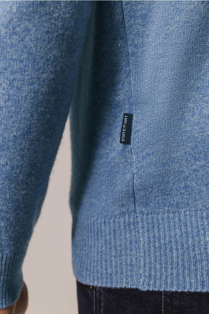 State of Art blauwe heren trui | Close up
