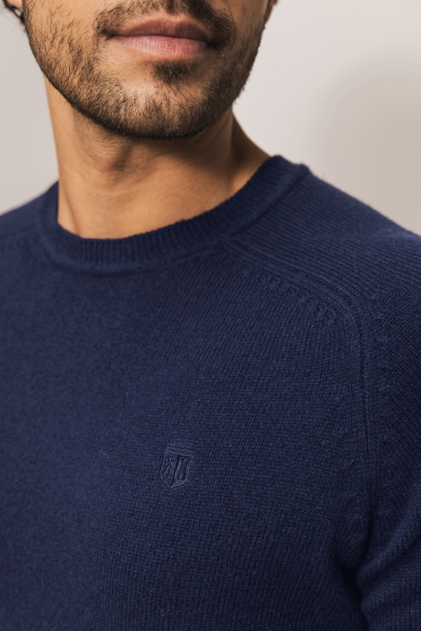 State of Art blauwe heren trui | Close up