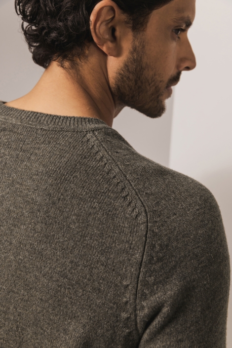 State of Art bruine heren trui | Close up