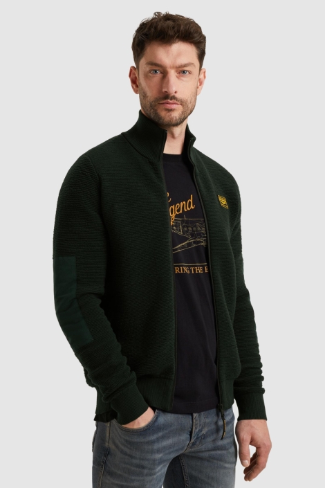 PME legend groene heren vest | Model zijaanzicht