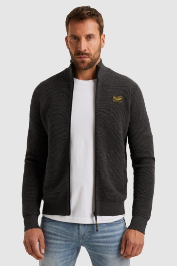 PME legend zip jacket texture yarn Grijs