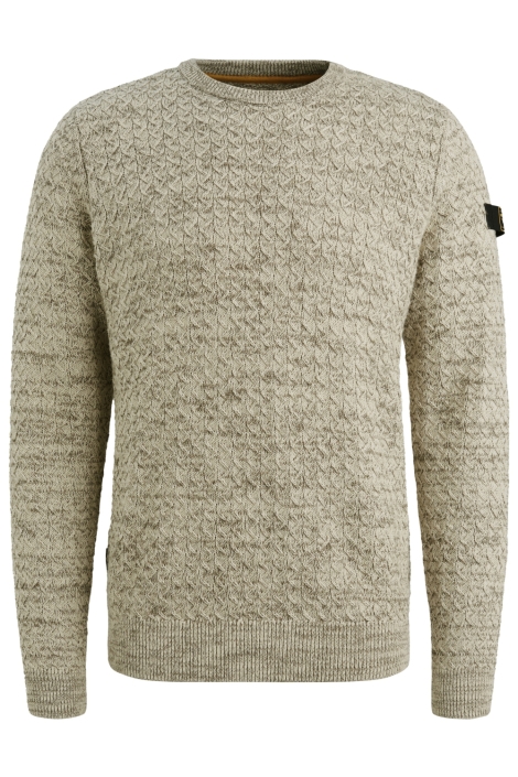 PME legend beige heren trui | Vooraanzicht