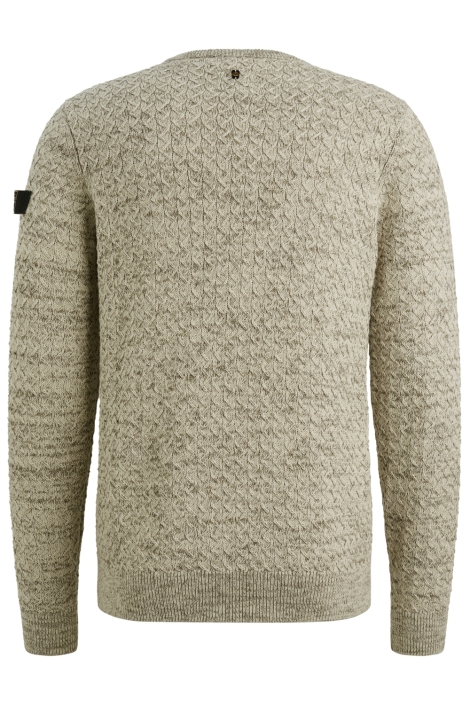 PME legend beige heren trui | Achteraanzicht