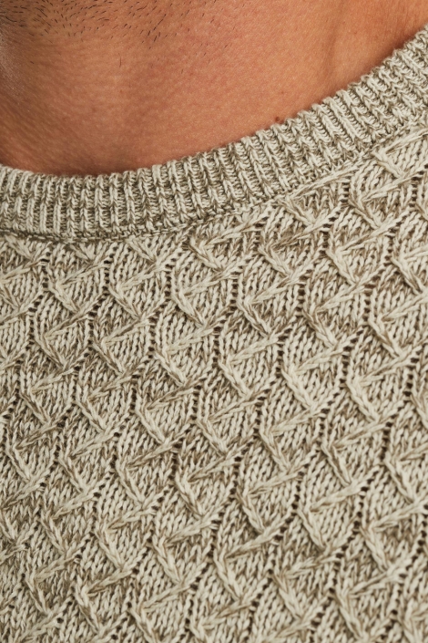 PME legend beige heren trui | Close up