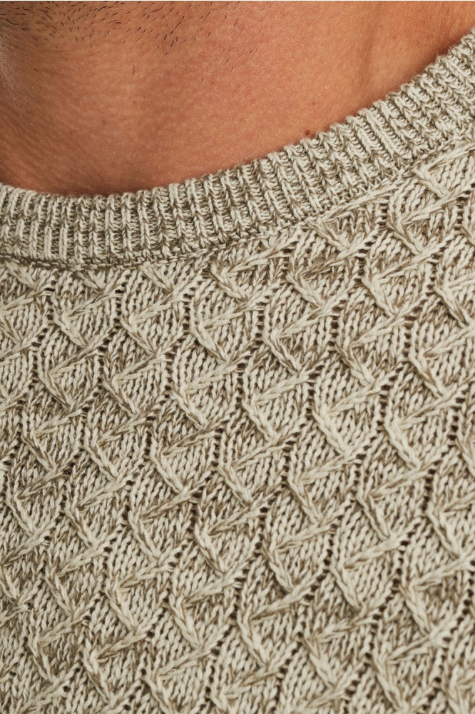 PME legend beige heren trui | Close up