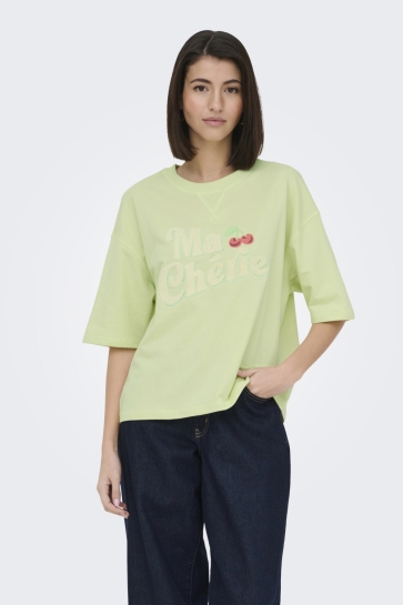 Jacqueline de Yong T-shirt JDYKAJA SS LOOSE O NECK SWEAT JRS D 15350423 Seafoam Green/MA CHERIE