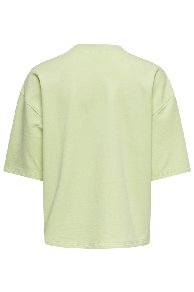 Jacqueline de Yong groene dames t-shirt | Achteraanzicht