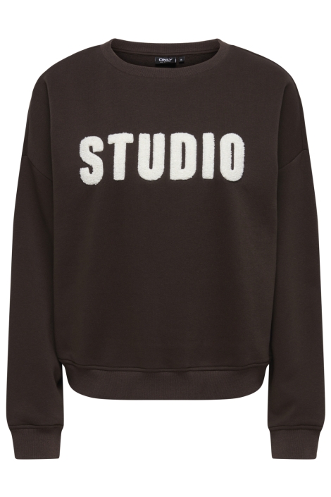 Only bruine dames sweater | Vooraanzicht