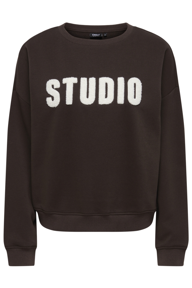 Only bruine dames sweater | Vooraanzicht