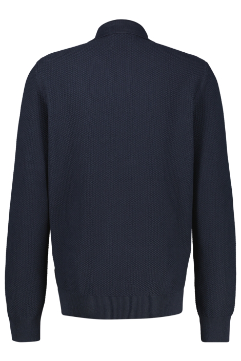 Lerros blauwe heren polo | Achteraanzicht