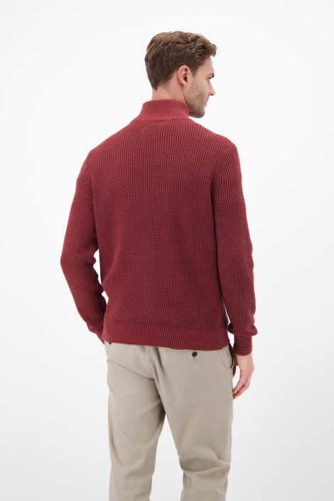 Lerros rode heren trui | Model achteraanzicht