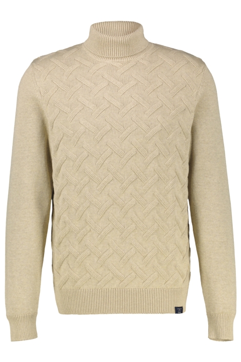 Lerros beige heren trui | Vooraanzicht