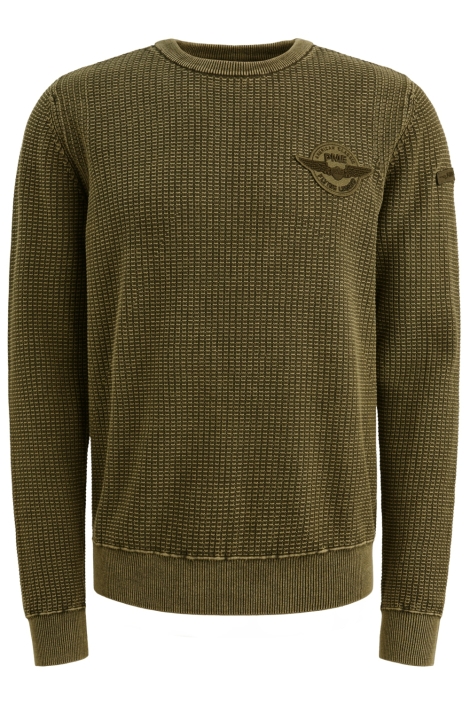 PME legend groene heren trui | Vooraanzicht