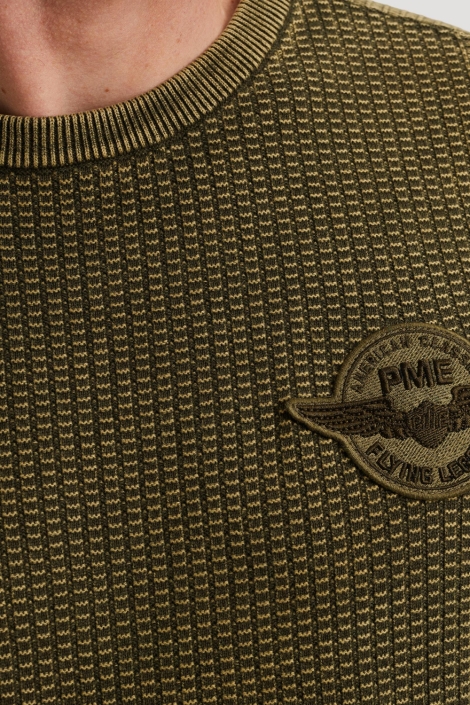 PME legend groene heren trui | Close up