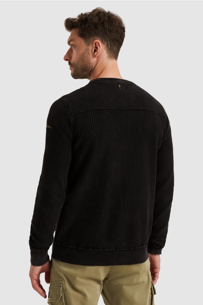 PME legend zwarte heren trui | Model achteraanzicht