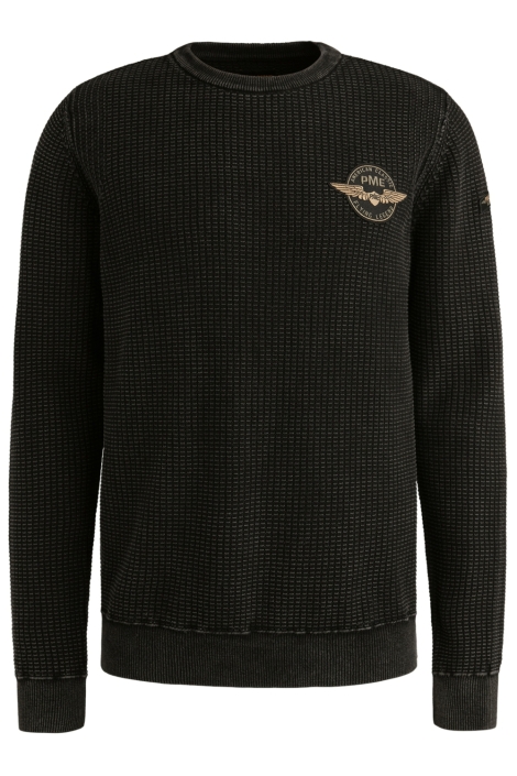 PME legend zwarte heren trui | Vooraanzicht