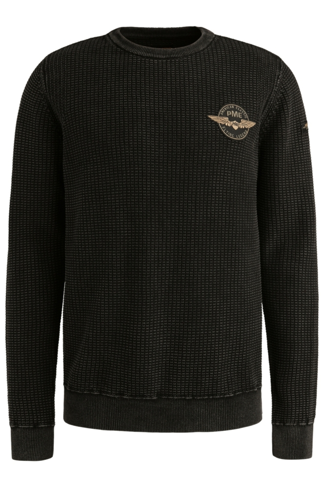 PME legend zwarte heren trui | Vooraanzicht