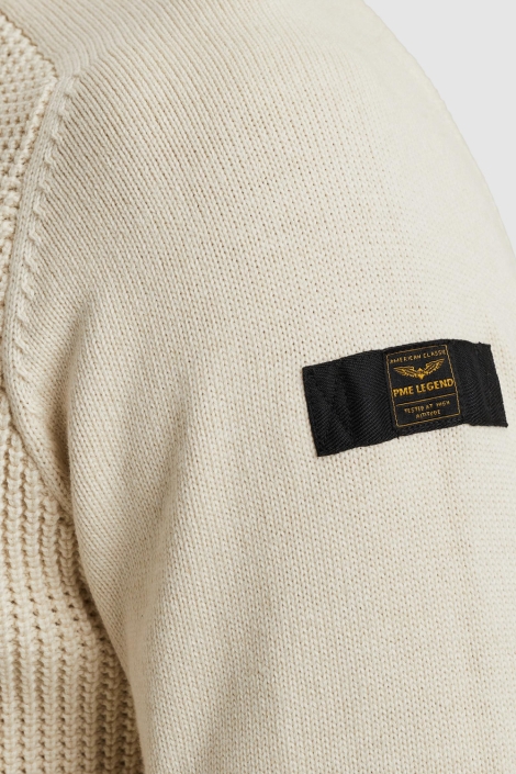 PME legend beige heren trui | Close up