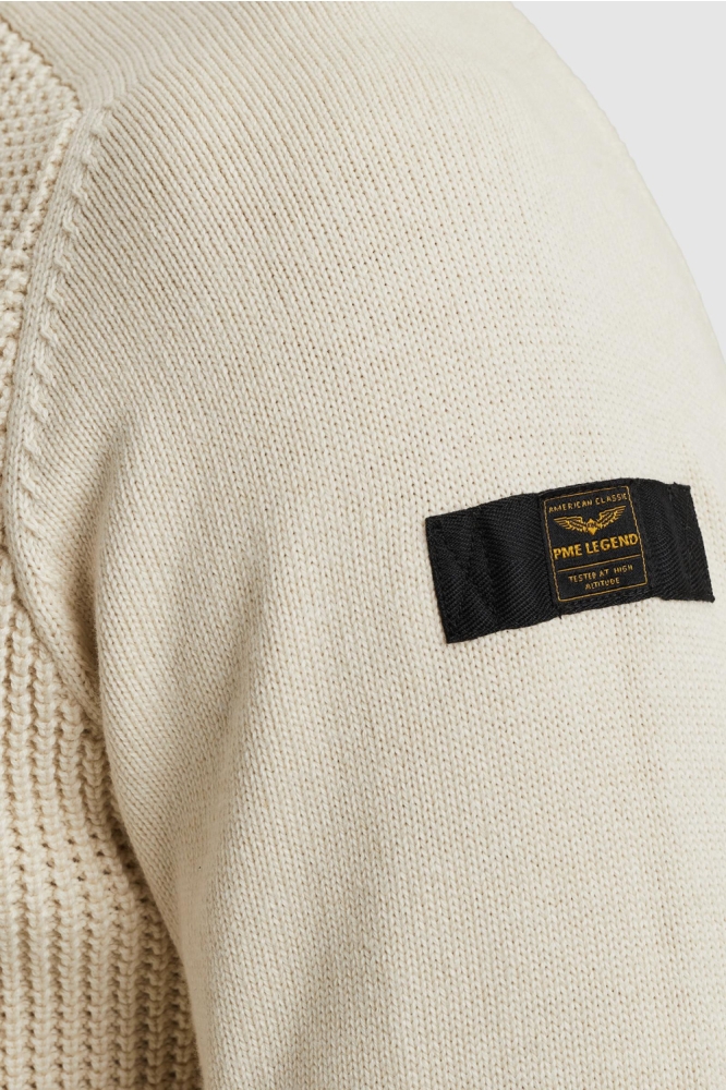 PME legend beige heren trui | Close up