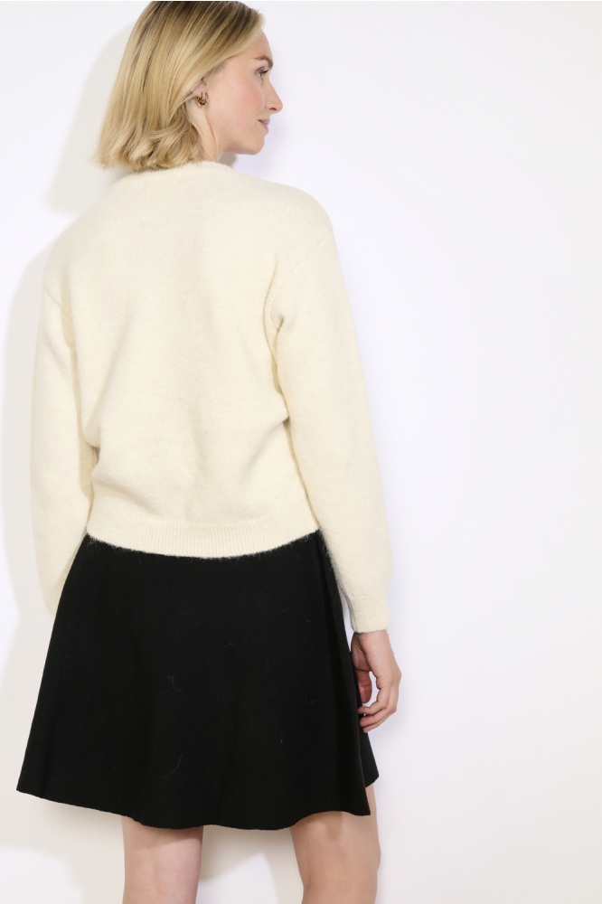 LolaLiza beige dames trui | Model achteraanzicht