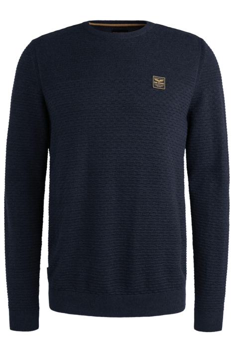 PME legend blauwe heren trui | Vooraanzicht