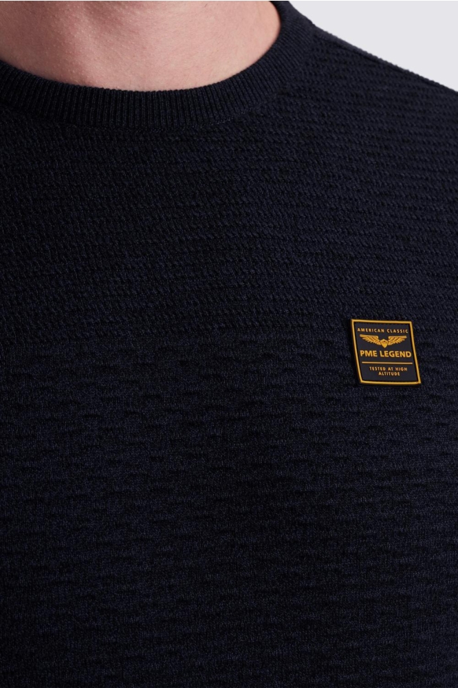 PME legend blauwe heren trui | Close up