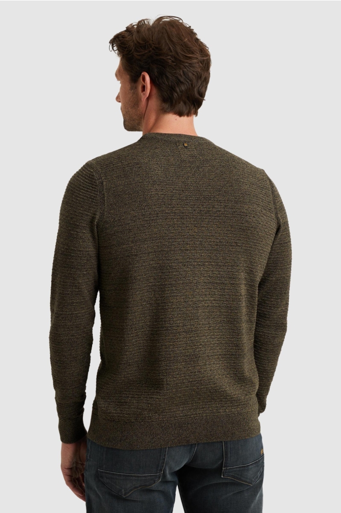 PME legend groene heren trui | Model achteraanzicht