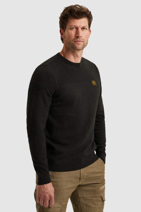 PME legend zwarte heren trui | Model zijaanzicht