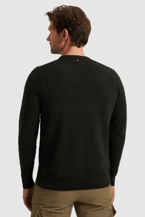 PME legend zwarte heren trui | Model achteraanzicht