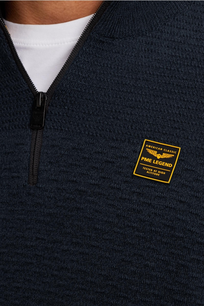 PME legend blauwe heren trui | Close up