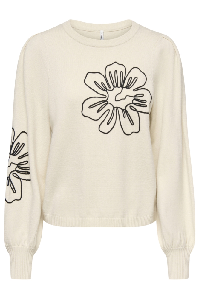 Only beige dames trui | Vooraanzicht