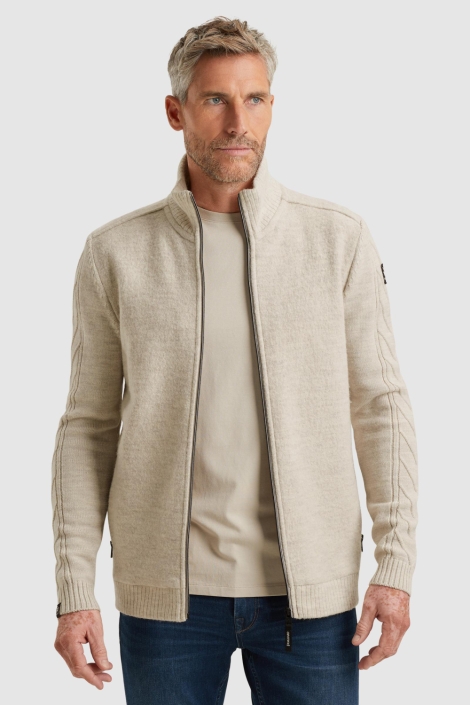 Vanguard beige heren vest | Model vooraanzicht