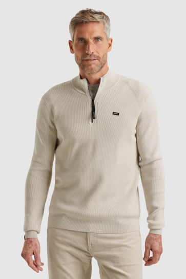 Vanguard half zip collar gentleman`s deal c Beige