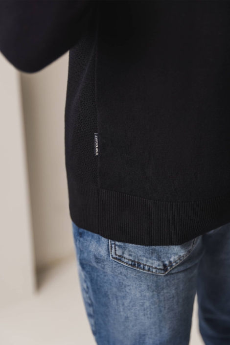 State of Art blauwe heren trui | Kleurstaal