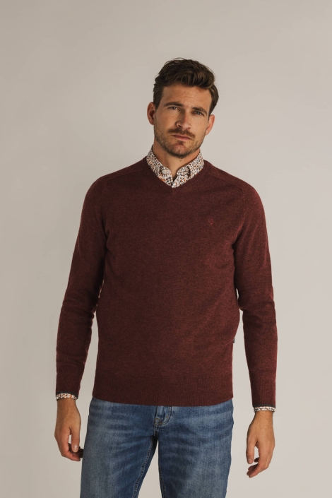 State of Art bruine heren trui | Model vooraanzicht