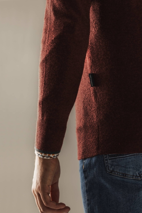 State of Art bruine heren trui | Close up