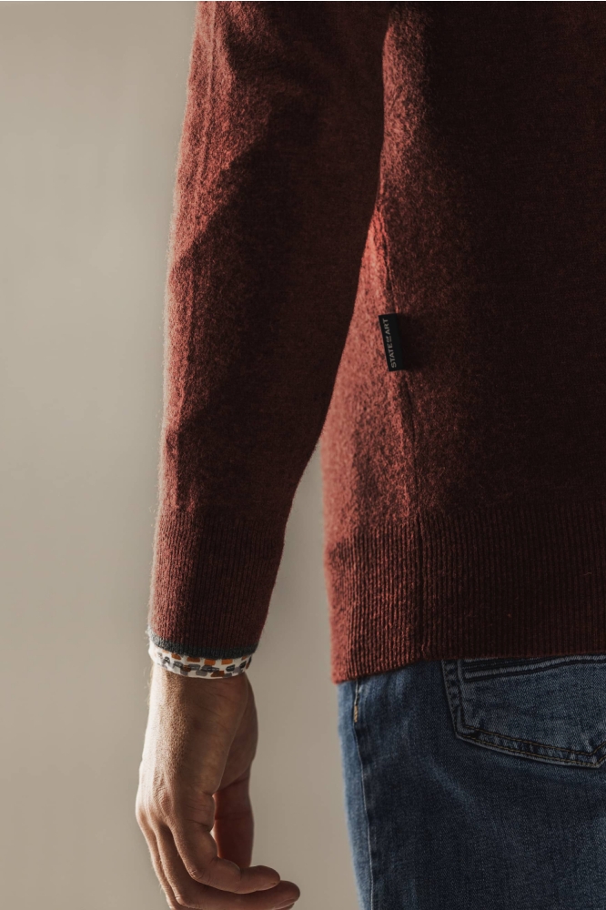 State of Art bruine heren trui | Close up