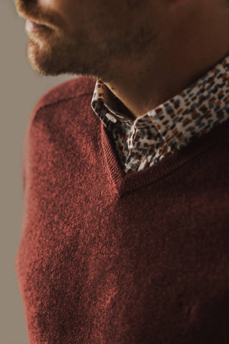 State of Art bruine heren trui | Kleurstaal