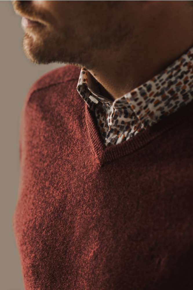 State of Art bruine heren trui | Kleurstaal