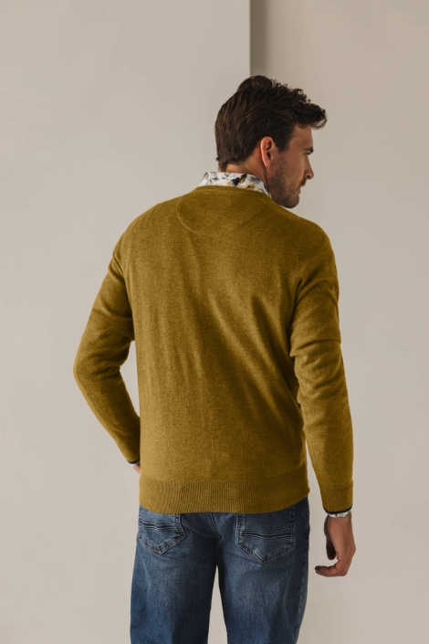 State of Art gele heren trui | Model achteraanzicht