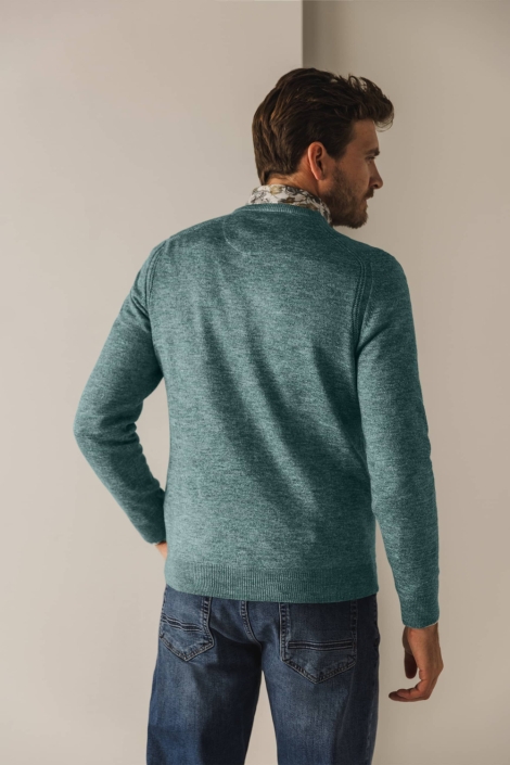 State of Art groene heren trui | Model achteraanzicht