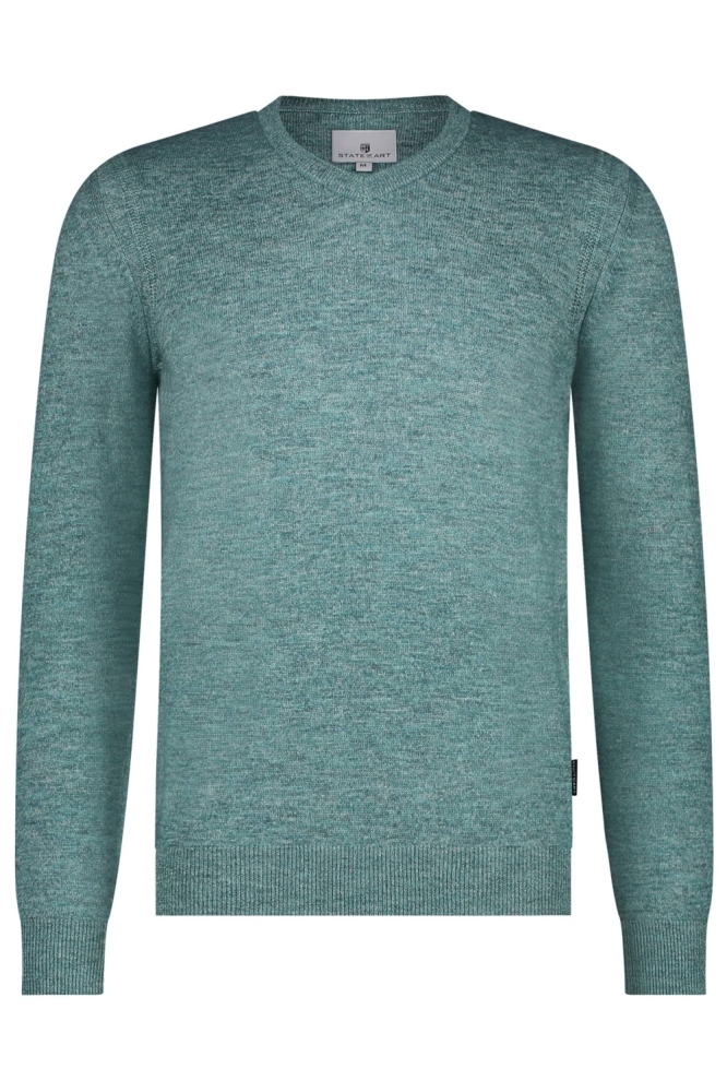 State of Art groene heren trui | Vooraanzicht