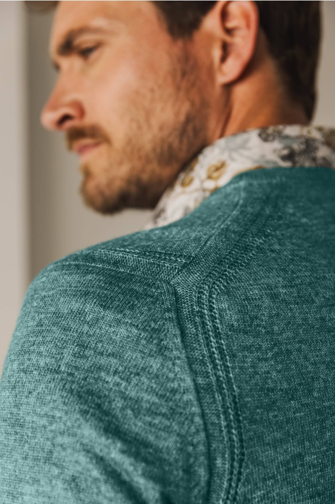 State of Art groene heren trui | Close up