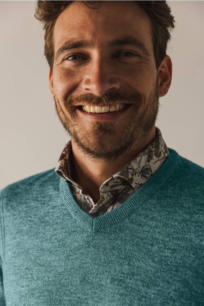 State of Art groene heren trui | Close up