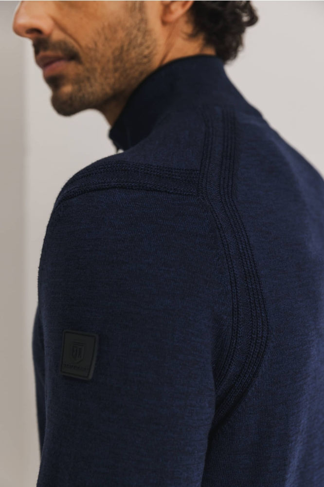State of Art blauwe heren trui | Close up