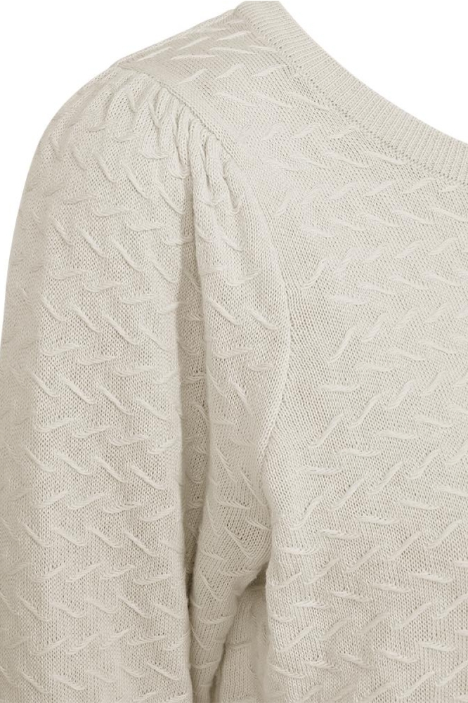 Freequent beige dames trui | Close up