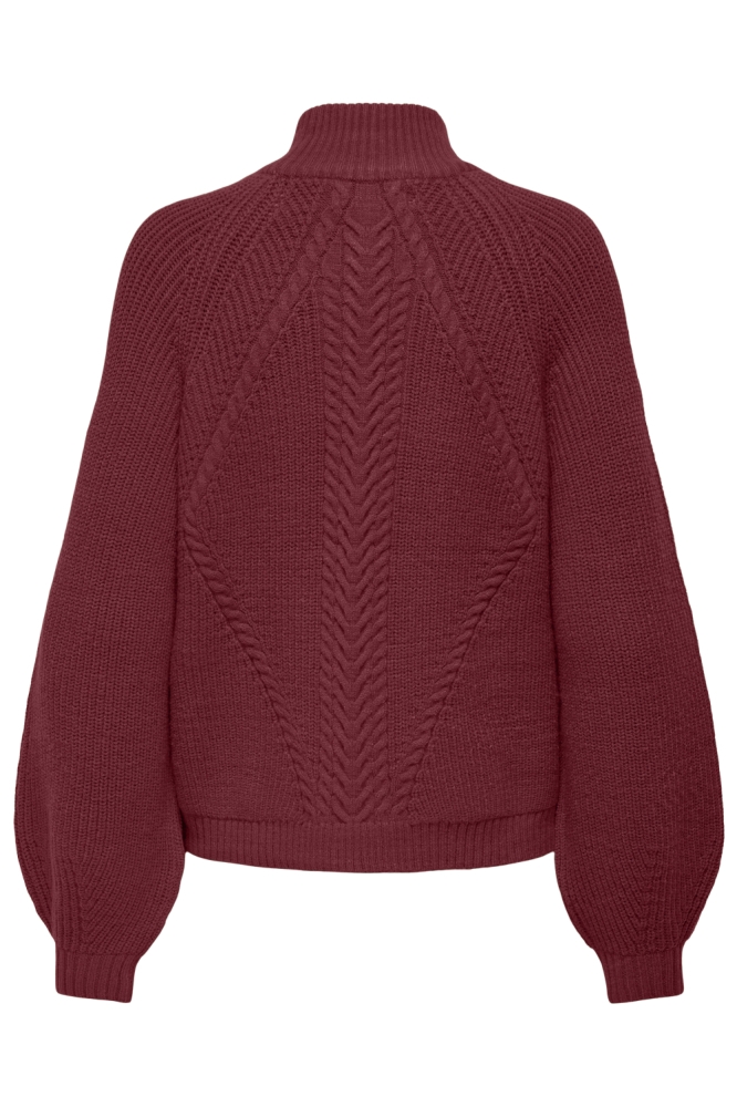 Only bordeaux dames trui | Achteraanzicht