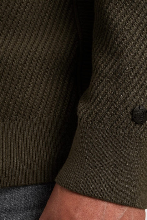 Cast Iron groene heren trui | Close up