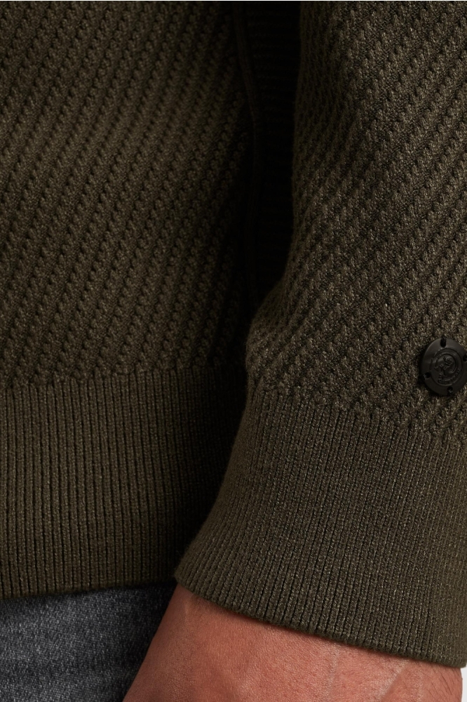 Cast Iron groene heren trui | Close up