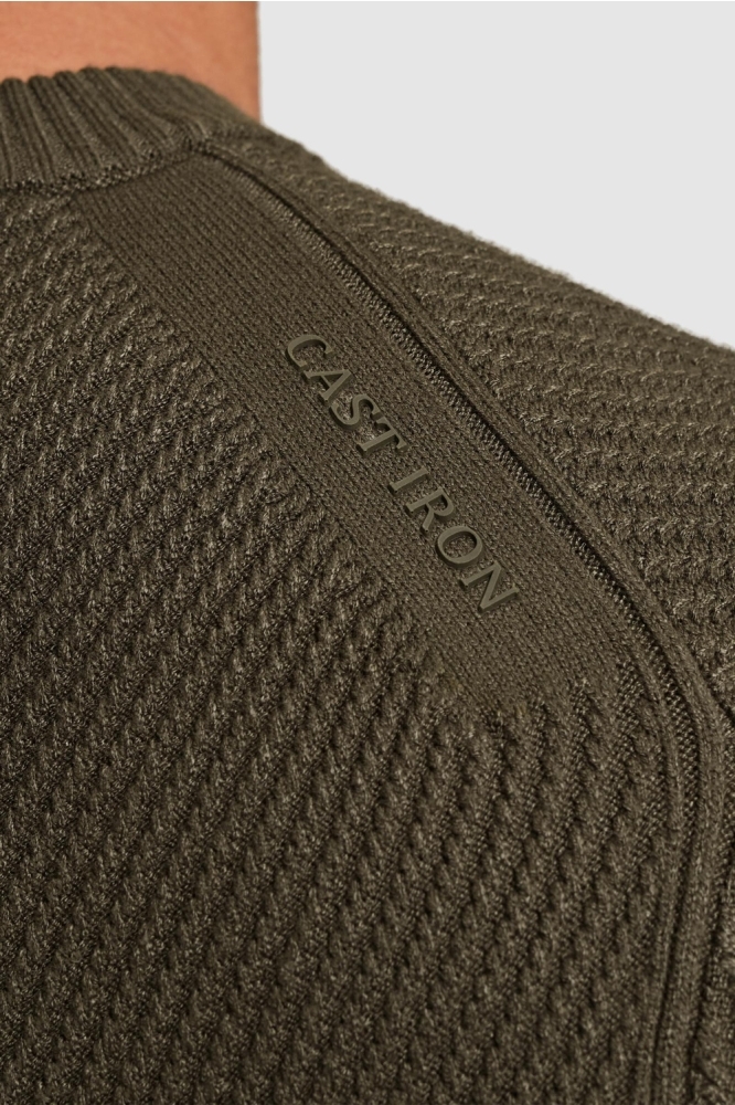 Cast Iron groene heren trui | Kleurstaal